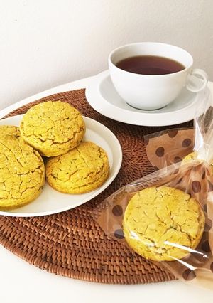 砂糖・グルテンフリーのかぼちゃスコーン-レシピのメイン写真