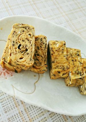 ☀卵焼き☀黒胡椒と海苔の佃煮入り⤴❗-レシピのメイン写真