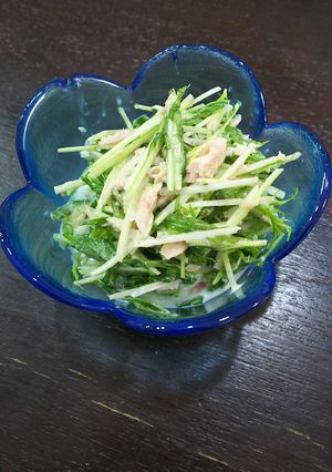 簡単！時短！水菜とツナのサラダ-レシピのメイン写真