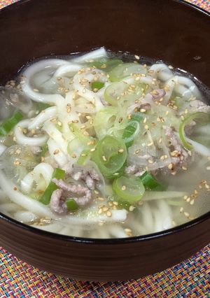 喉に効く！ネギ生姜スープうどん-レシピのメイン写真