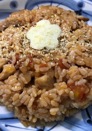 トマト缶とバルサミコで簡単チキンライス-レシピのメイン写真