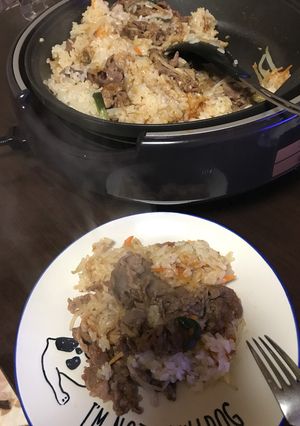ホットプレートde中華おこわ-レシピのメイン写真