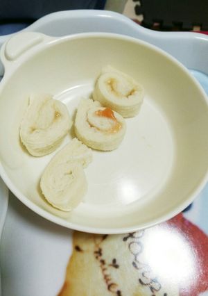 離乳食　食パンロール　ベビーダノン-レシピのメイン写真