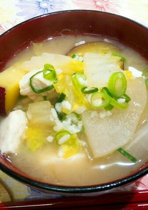 甘酒投入！旨味アップ味噌汁-レシピのメイン写真