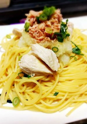 鶏肉と大根おろしとツナのパスタ-レシピのメイン写真