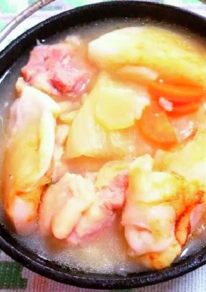 参鶏湯風餅入りスープ-レシピのメイン写真