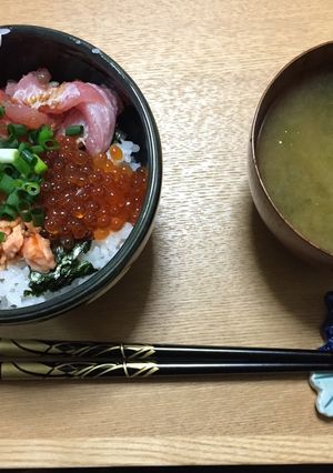 鮭いくら丼-レシピのメイン写真