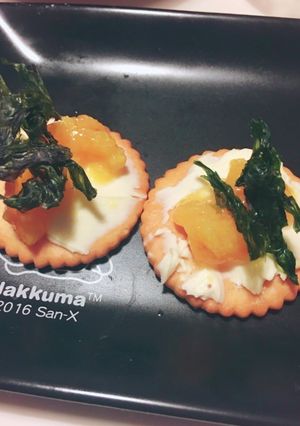 島のりとオレンジのカナッペ-レシピのメイン写真