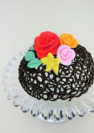バレンタイン♥レースのチョコレートドーム-レシピのメイン写真