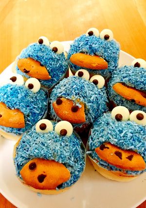 クッキーモンスターのカップケーキ-レシピのメイン写真