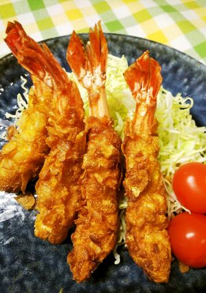 コーンフレークDEサックサク海老フライ♪-レシピのメイン写真