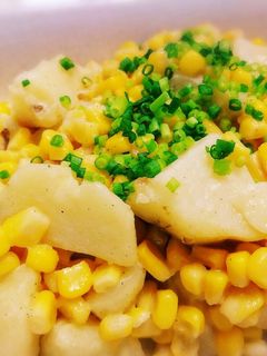 【コーンとポテトのバタマヨ炒め】-レシピのメイン写真