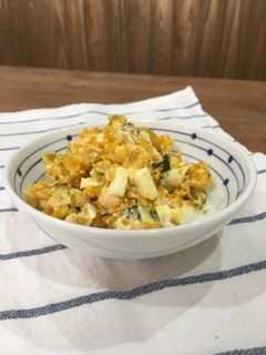 簡単〜かぼちゃとゆで卵のサラダ-レシピのメイン写真