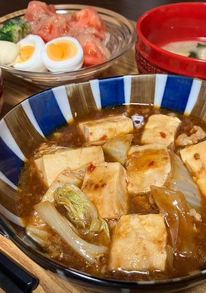 【白菜入り麻婆豆腐】ホットクックで楽ちん♪-レシピのメイン写真