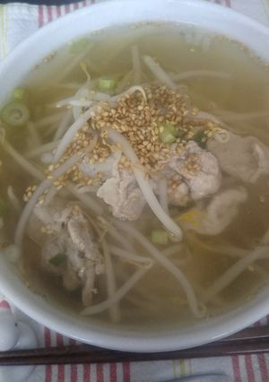 もやしたっぷり☆あったか素麺-レシピのメイン写真