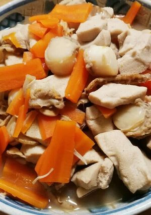 高野豆腐とホタテの煮物-レシピのメイン写真