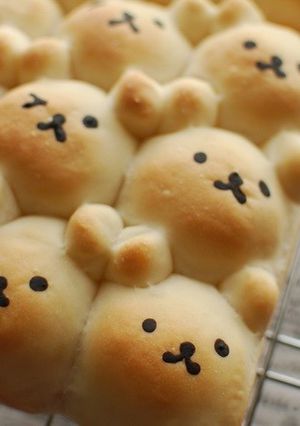 15cmスクエア型でくまさん♡ちぎりパン-レシピのメイン写真
