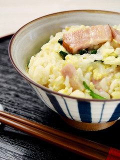 受験夜食に!ベーコンとほうれん草のおじや-レシピのメイン写真