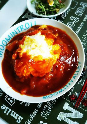 ビーフシチューリメイク☆簡単！オムライス-レシピのメイン写真