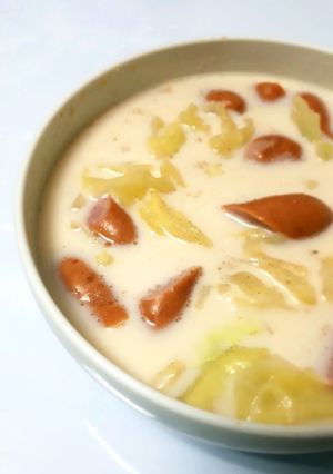 電子レンジで1人分味噌ミルクスープ-レシピのメイン写真