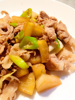 大根と豚肉のネギ炒め-レシピのメイン写真