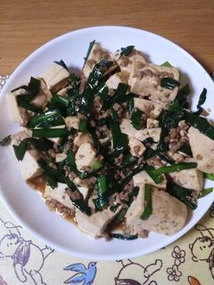 豆腐とにらの炒めもの-レシピのメイン写真