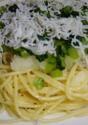 野沢菜としらす☆おろしパスタ-レシピのメイン写真
