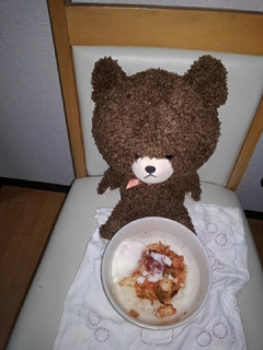 少しのご飯、キムチ牛乳の温泉卵のせ!-レシピのメイン写真