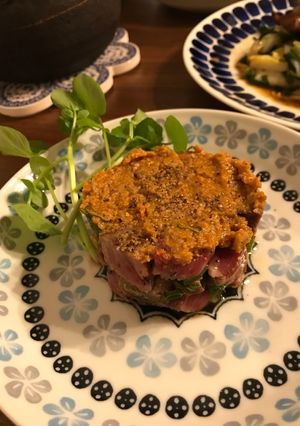 和牛のタルタル あん肝味噌仕立-レシピのメイン写真