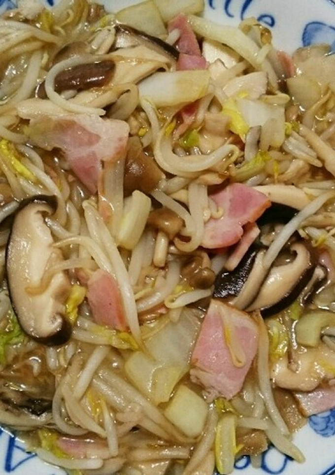もやし、白菜、しいたけの中華あんかけ風-レシピのメイン写真