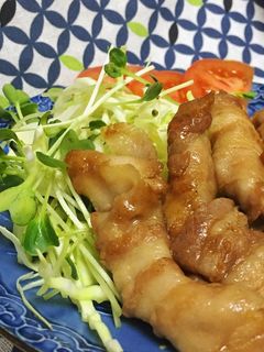 肉巻き車麩生姜焼き-レシピのメイン写真