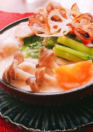 鳥モモ肉と白菜の柚子胡椒クリーム煮-レシピのメイン写真