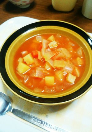 野菜ジュースで簡単ミネストローネ♡-レシピのメイン写真