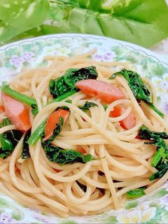 ほうれん草ウインナーのコンソメ醤油パスタ-レシピのメイン写真