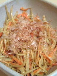 お好み焼き味♪きんぴらごぼう-レシピのメイン写真