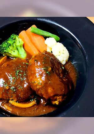 簡単煮込みハンバーグ-レシピのメイン写真