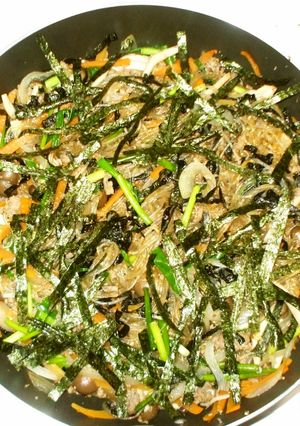 チャプチェ♪春雨炒め海苔入り-レシピのメイン写真