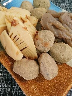 タケノコとつみれとこんにゃくの煮物★-レシピのメイン写真