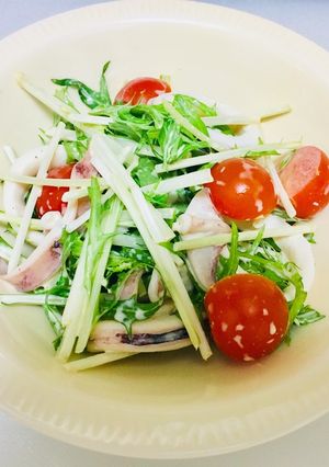 ◎イカと水菜のサラダ-レシピのメイン写真
