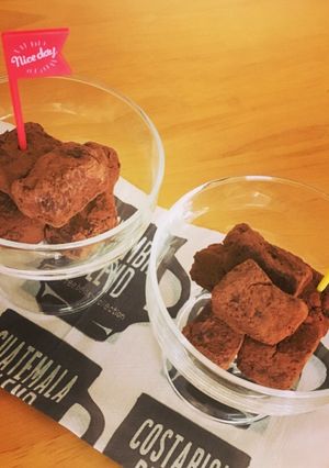 チョコ不使用！豆腐のなめらか生チョコ♡-レシピのメイン写真