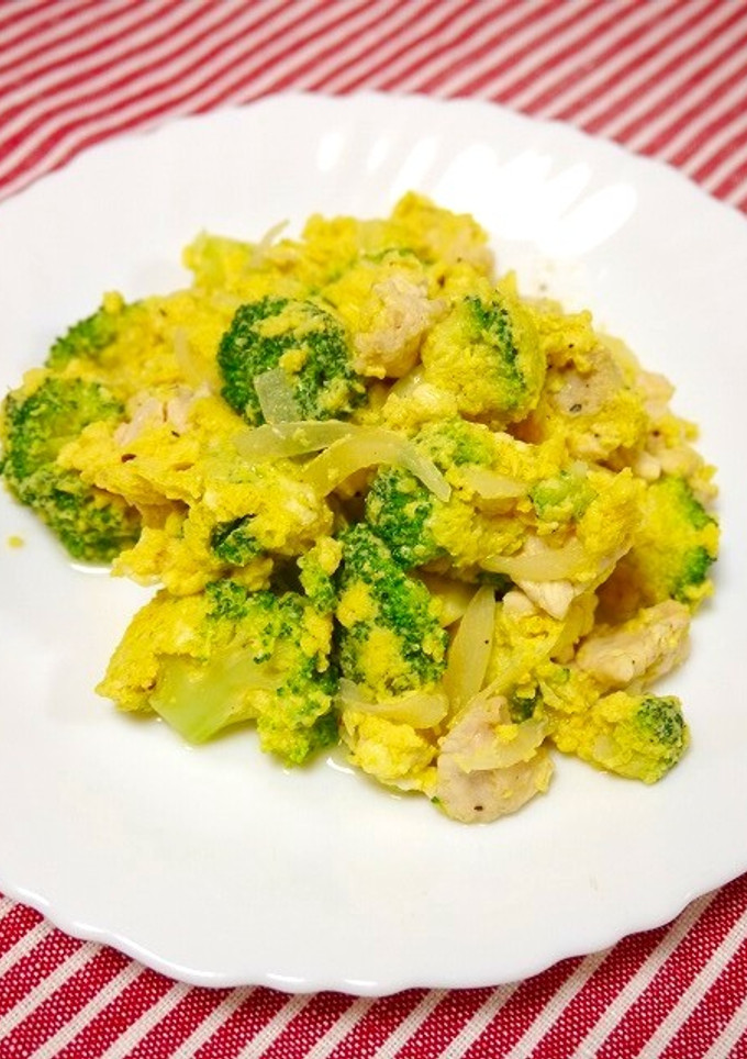 レンジで簡単！鶏ブロッコリーのカルボ風味-レシピのメイン写真