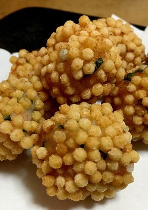 はんぺんと大葉のぶぶあられ揚げ♡-レシピのメイン写真