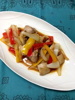 パプリカと鶏肉の甘酢炒め-レシピのメイン写真