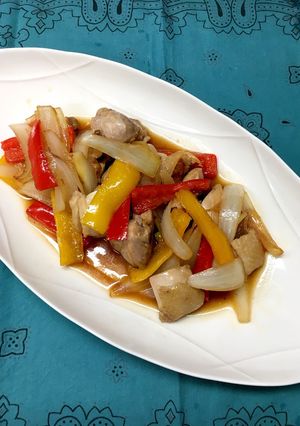 パプリカと鶏肉の甘酢炒め-レシピのメイン写真