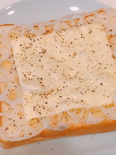 蓮根ととろけるチーズの、トースト!-レシピのメイン写真
