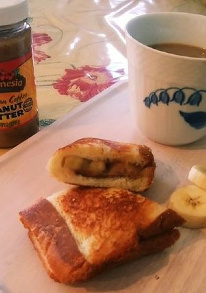 バナナ*ピーナッツバターのホットサンド-レシピのメイン写真