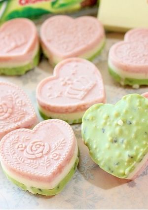 バレンタインに♪可愛い３層チョコレート-レシピのメイン写真