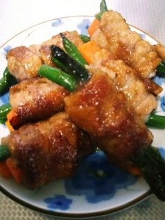 いんげんと人参の豚肉巻き☆-レシピのメイン写真