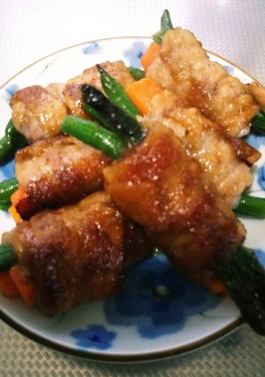 いんげんと人参の豚肉巻き☆-レシピのメイン写真