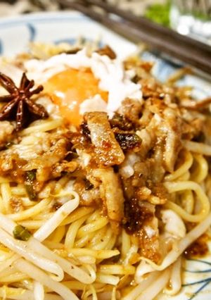 練りゴマ不要♪豚バラde極旨汁なし担々麺-レシピのメイン写真